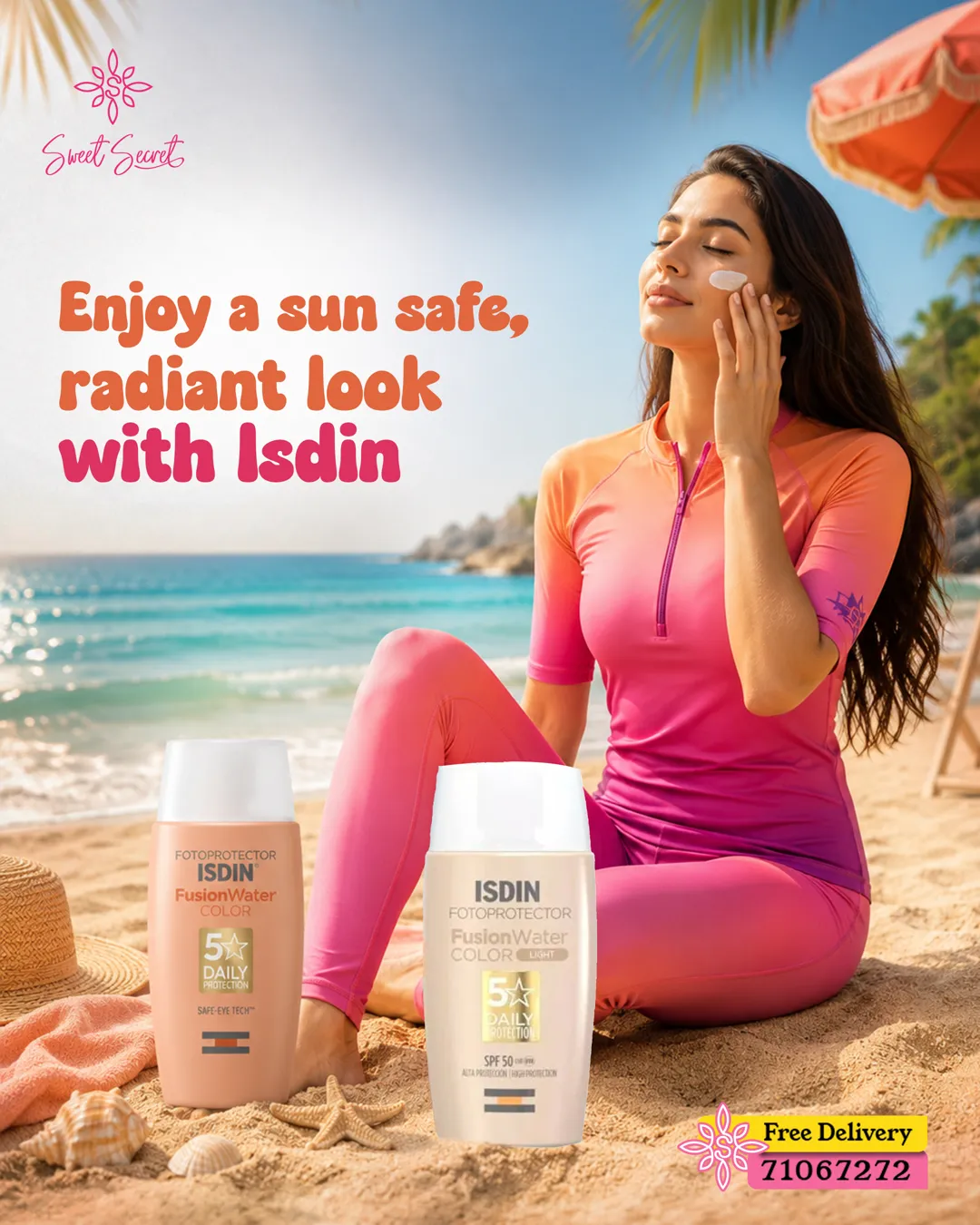 Sweet Secret skincare campaign key visual