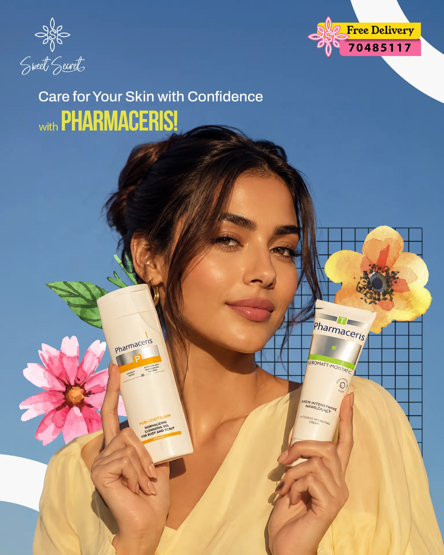 Sweet Secret Pharmaceris skincare key visual